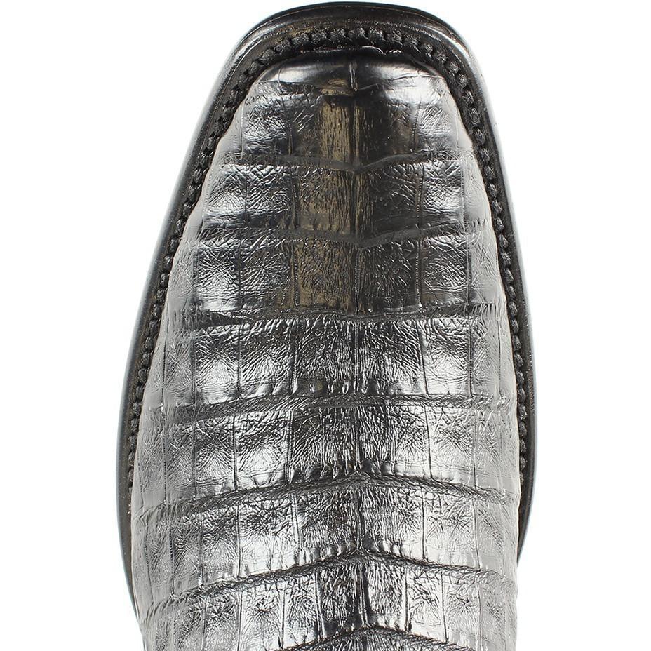 King Exotic BLACK Caiman Crocodile Belly Western Boot Dubai Square Toe D 4798205