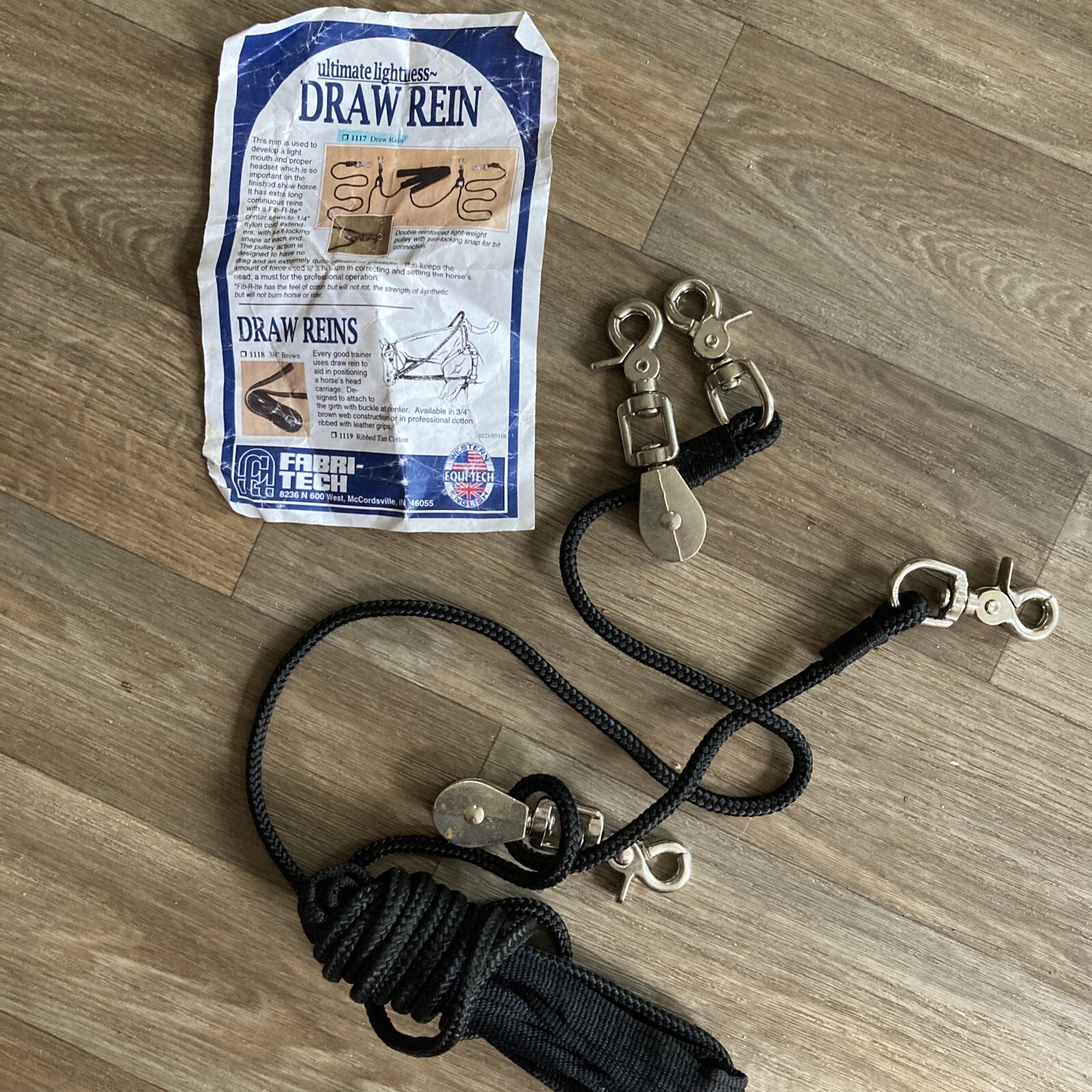 Equi Tech Fabri- Tech Ultimate Lightness Draw Rein - Horse