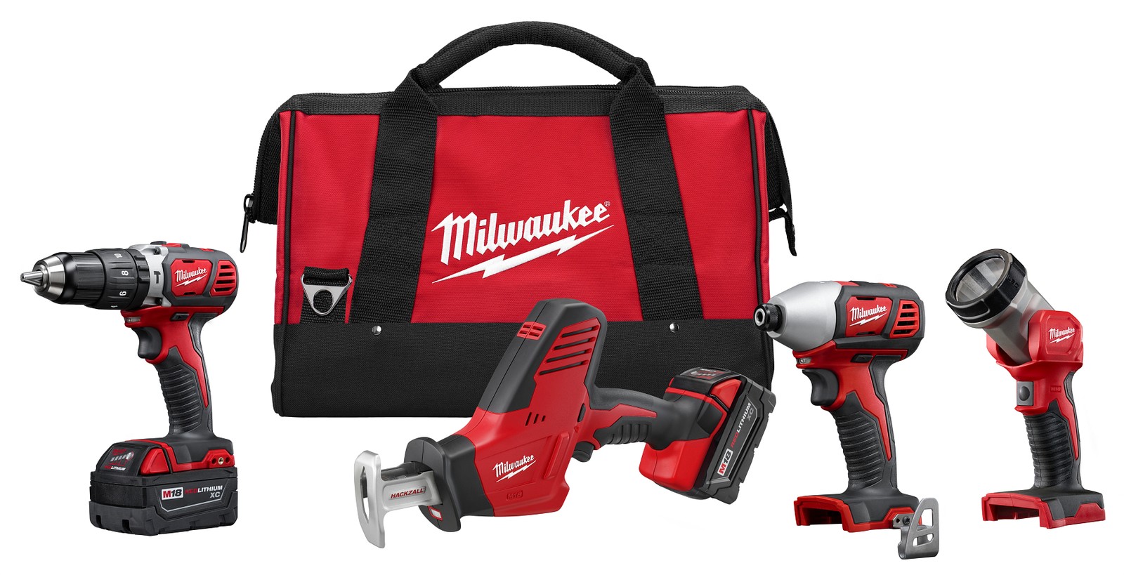 Milwaukee Tool 2695-24 M18 Cordless Lithium-Ion 4-Tool Combo Kit
