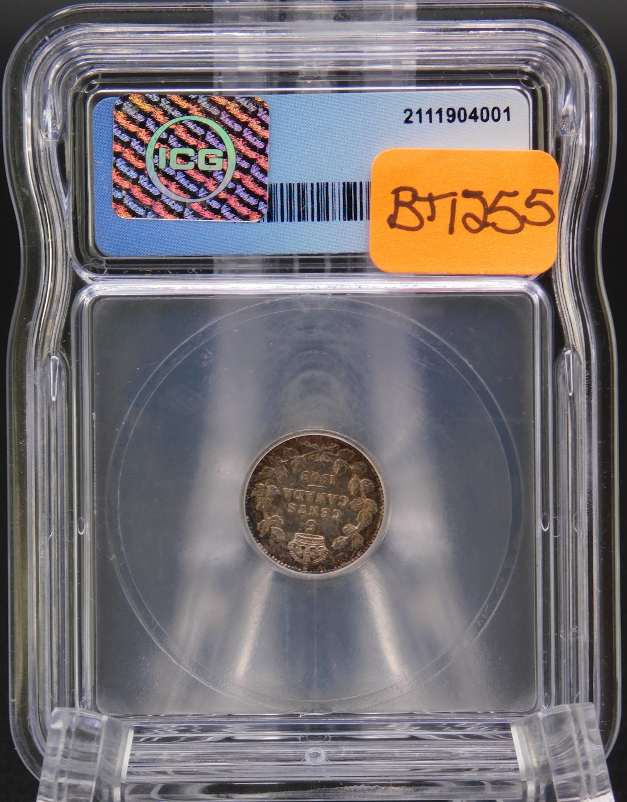 1903 CANADA FIVE CENT ICG MS 60 DETAILS (BT1255)