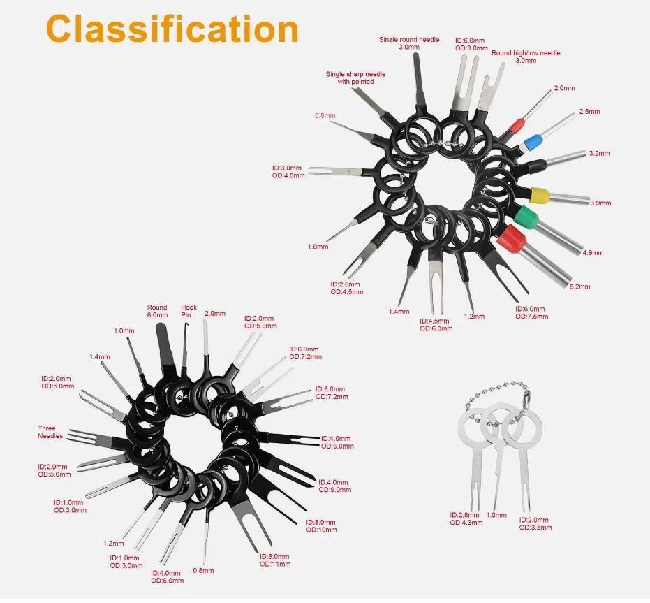 100pcs Automotive Connector Removal Tool Set W/ Pin Ejector Wire Extractor UK
