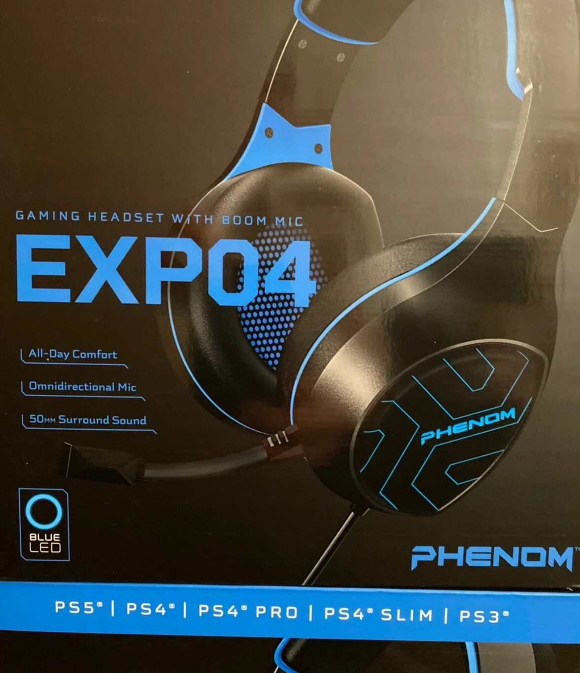 Phenom Video Gaming 3.5 MM And USB Wired Black Headset Model MI-H007G (No Box)