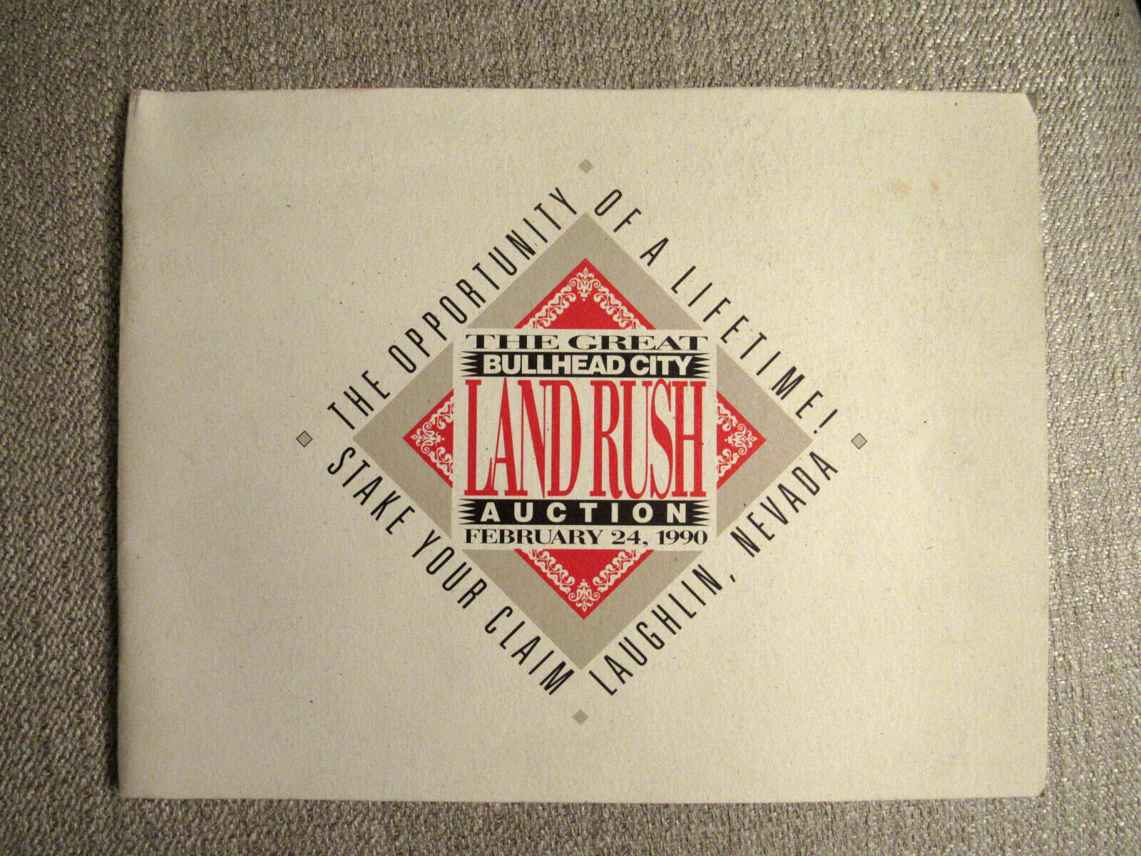 The Great Bullhead City Land Rush Auction Catalog - SunRidge Estates (2/24/1990)