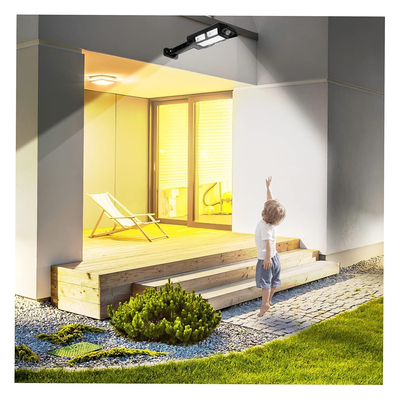 2PCS 99000000LM LED Solar Wall Light Commercial Dusk To Dawn Outdoor Street Lamp