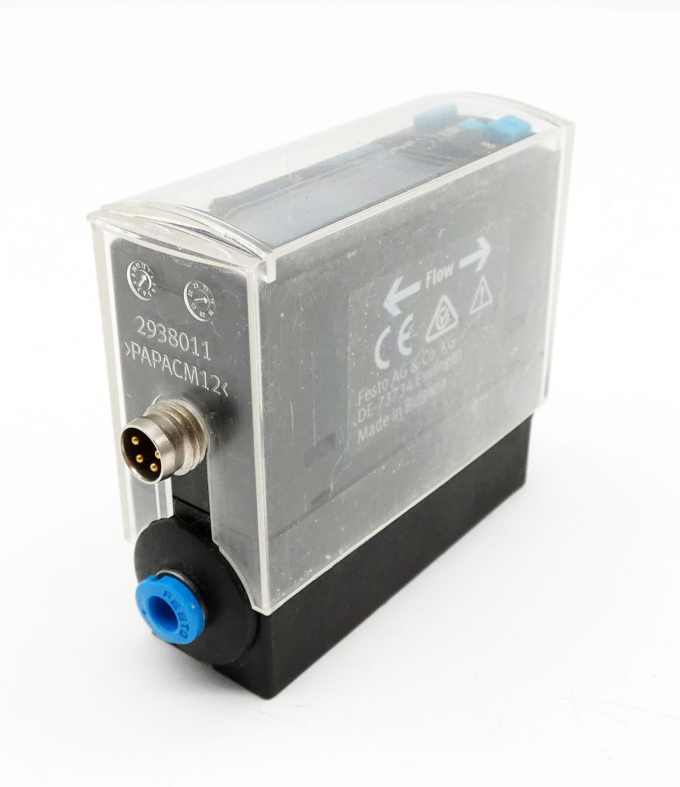 Festo SFAH-5B-Q4S-PNLK-PNVBA-M8+T 8035300 Flow Sensor + Protective Cover -used-