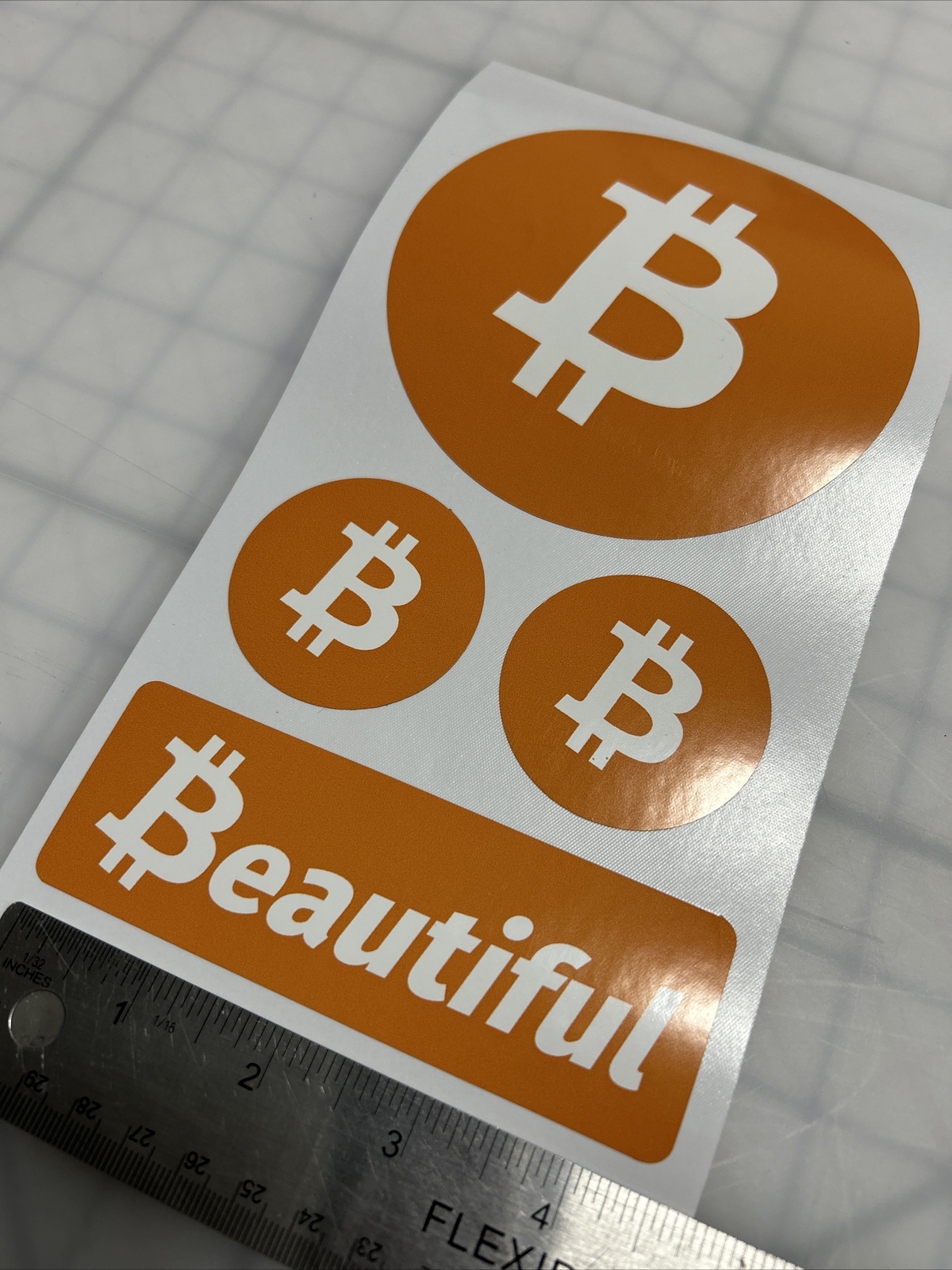 Beautiful Bitcoin Vinyl Decal Set BTC Sticker
