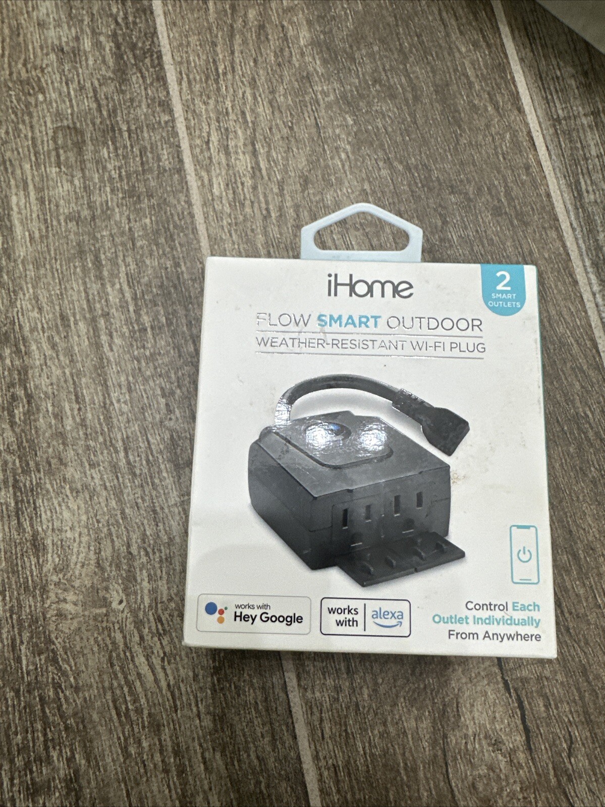 iHome Flow Smart Outdoor Weather Resistant Wi-Fi Plug 2 Smart Outlet