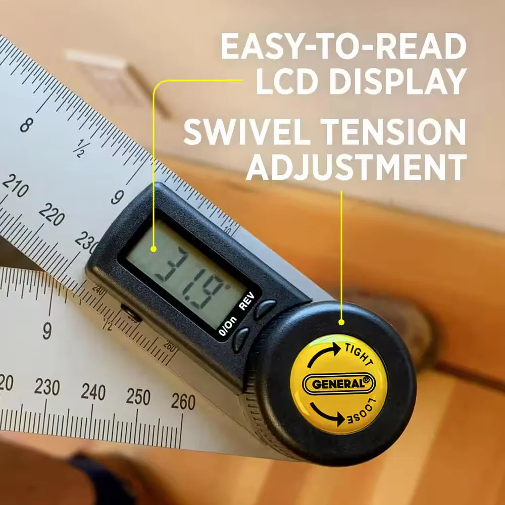 General Tools 5" Digital Reversible Angle Finder w/ LCD Display & Angle Lock