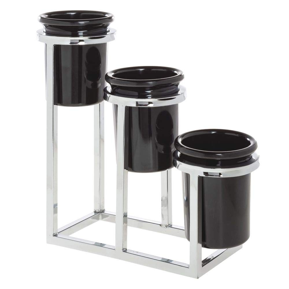 HUBERT® Chrome 3-Tier Flatware Cylinder Holder