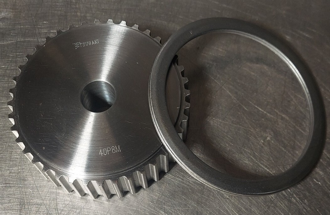 Tsubaki 40P8M Timing Pulley, 40 Tooth