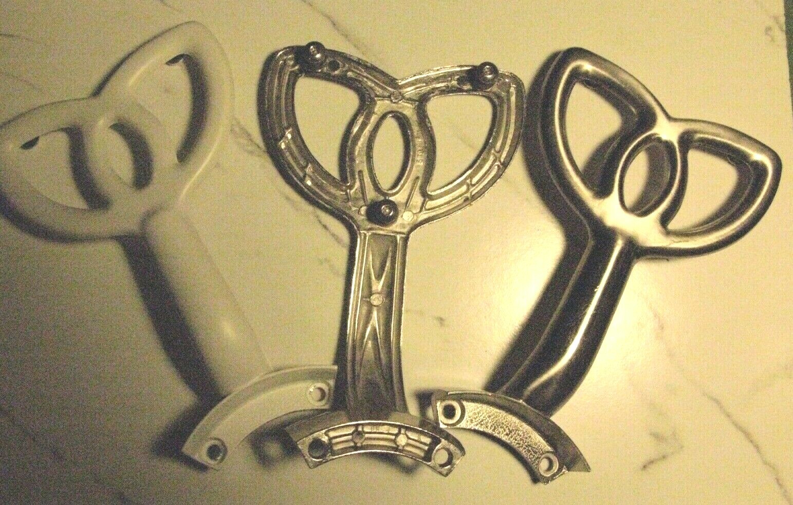 VTG Ceiling Fan Replace Blade Arms Tulip  silver white YU2009