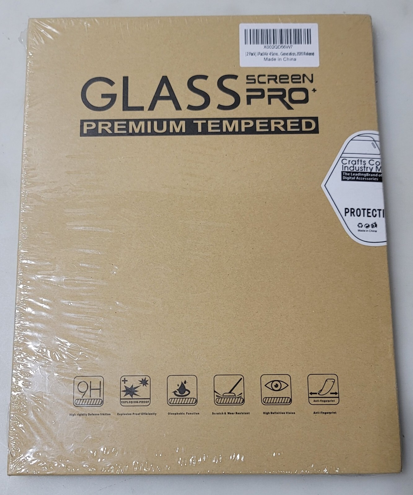 Glass Screen Pro 2 Pack for iPad Air 4 Premium Tempered Glass Screen Protector