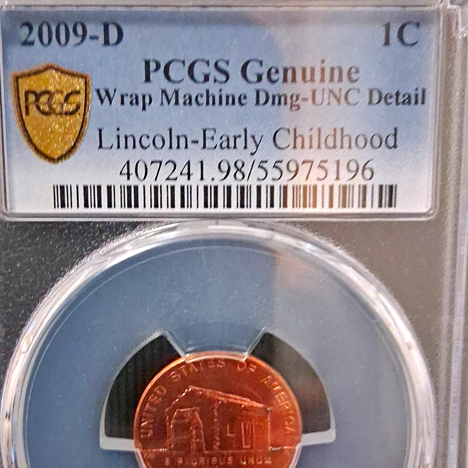 2009-D Lincoln Bicentennial Early Childhood 1C Small Cent PCGS Genuine RD