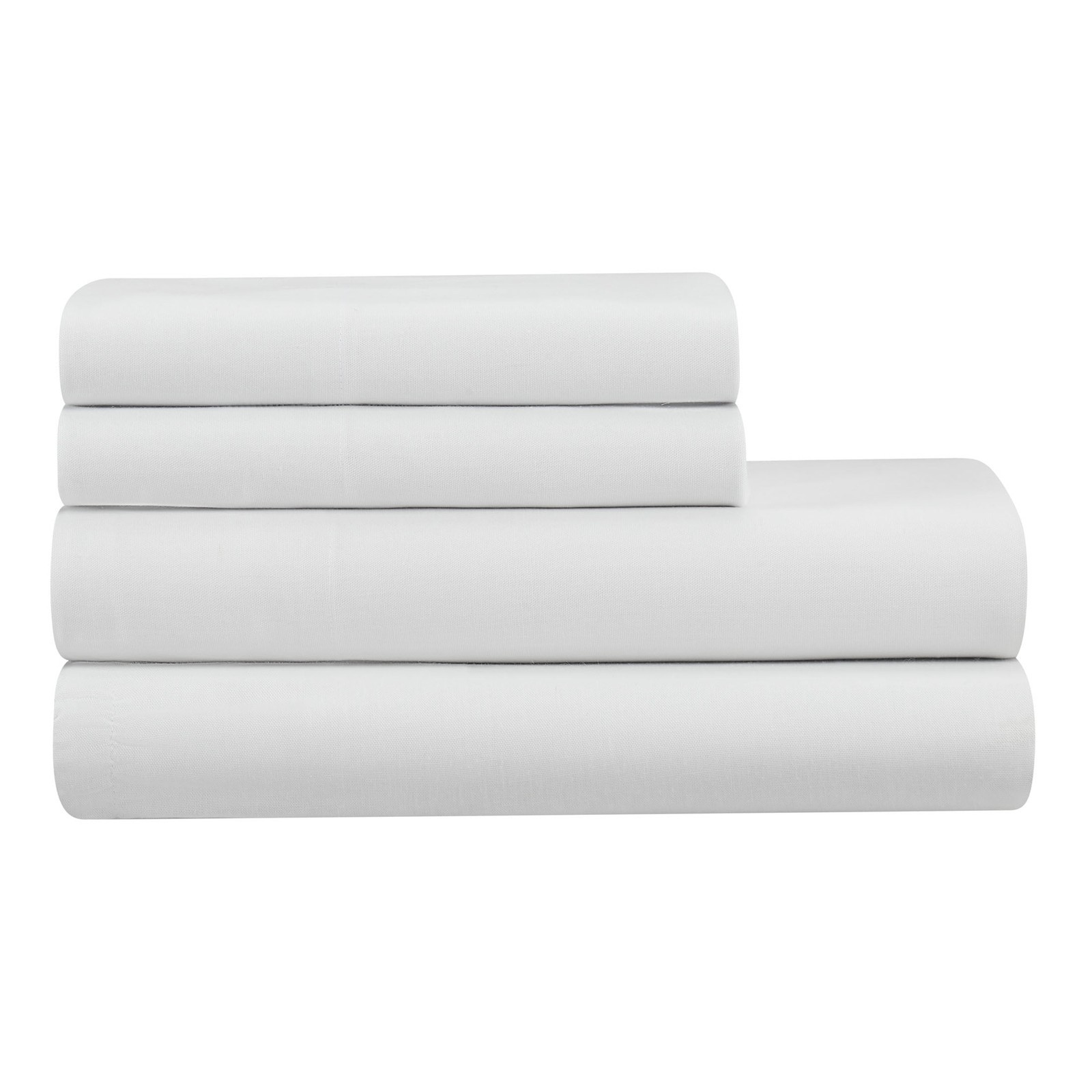 4-Piece Tan Lyocell & Linen Blend Percale Bed Sheet Set Queen
