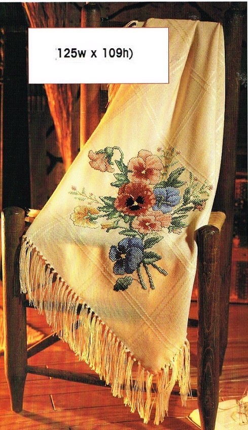 A POSY PANSIES   CROSS STITCH PATTERN ONLY  -  FP   W UR