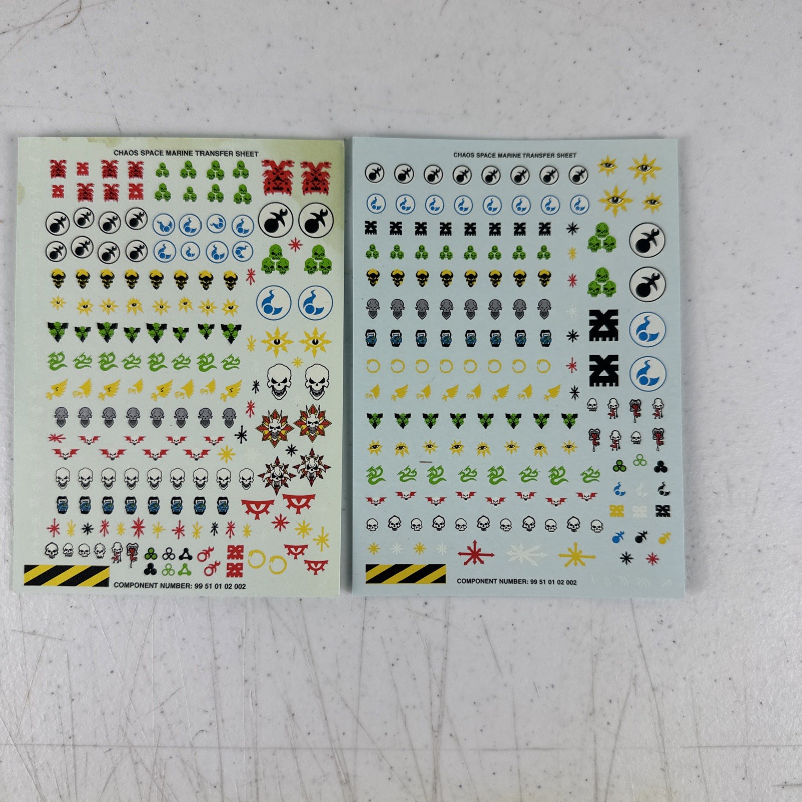 Warhammer 40k Chaos Space Marines transfer sheet - Pre-owned