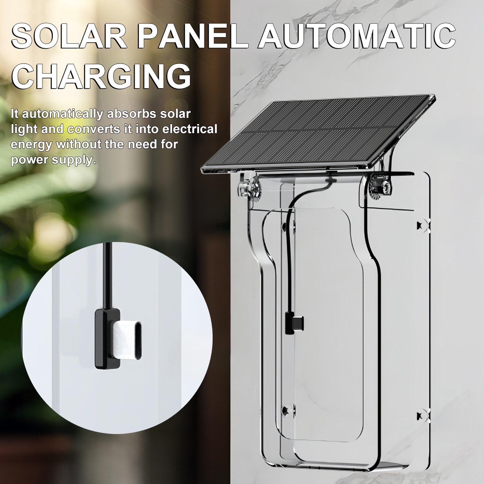 Solar Powered Wireless Intercom Doorbell Video Home Systems Motion Detection