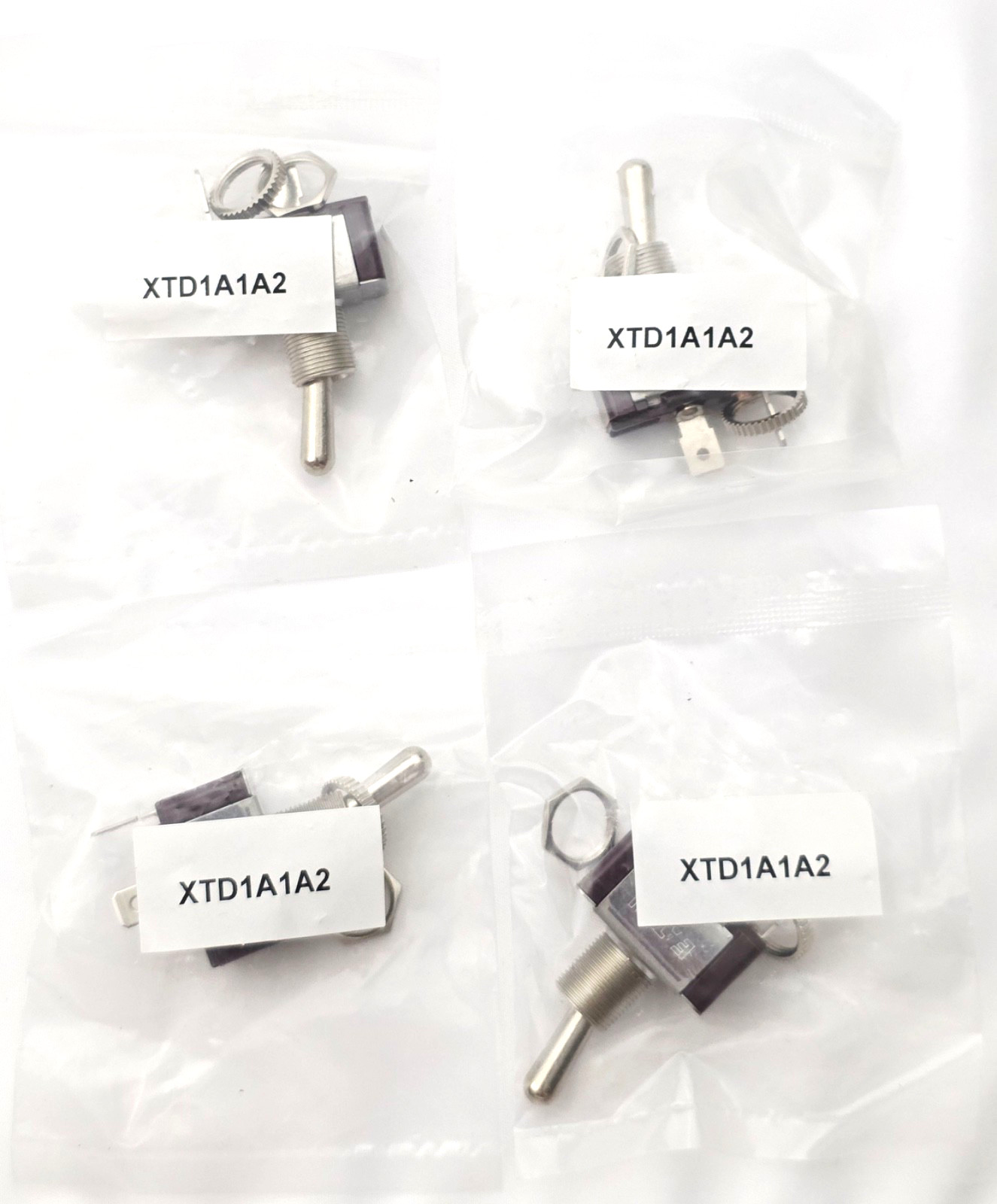 Lot of 4 Eaton XTD1A1A2 Toggle Switch SPST 2 Position On-Off 10A/277V 20A/125V