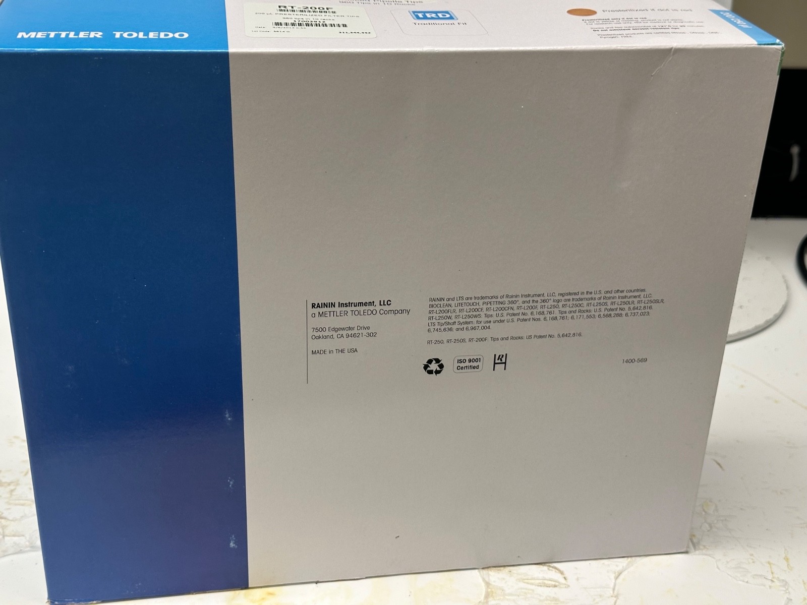 Rainin BioClean RT-200F 200µL Filter Pipette Tips 960 Tips Open Box Sealed Racks