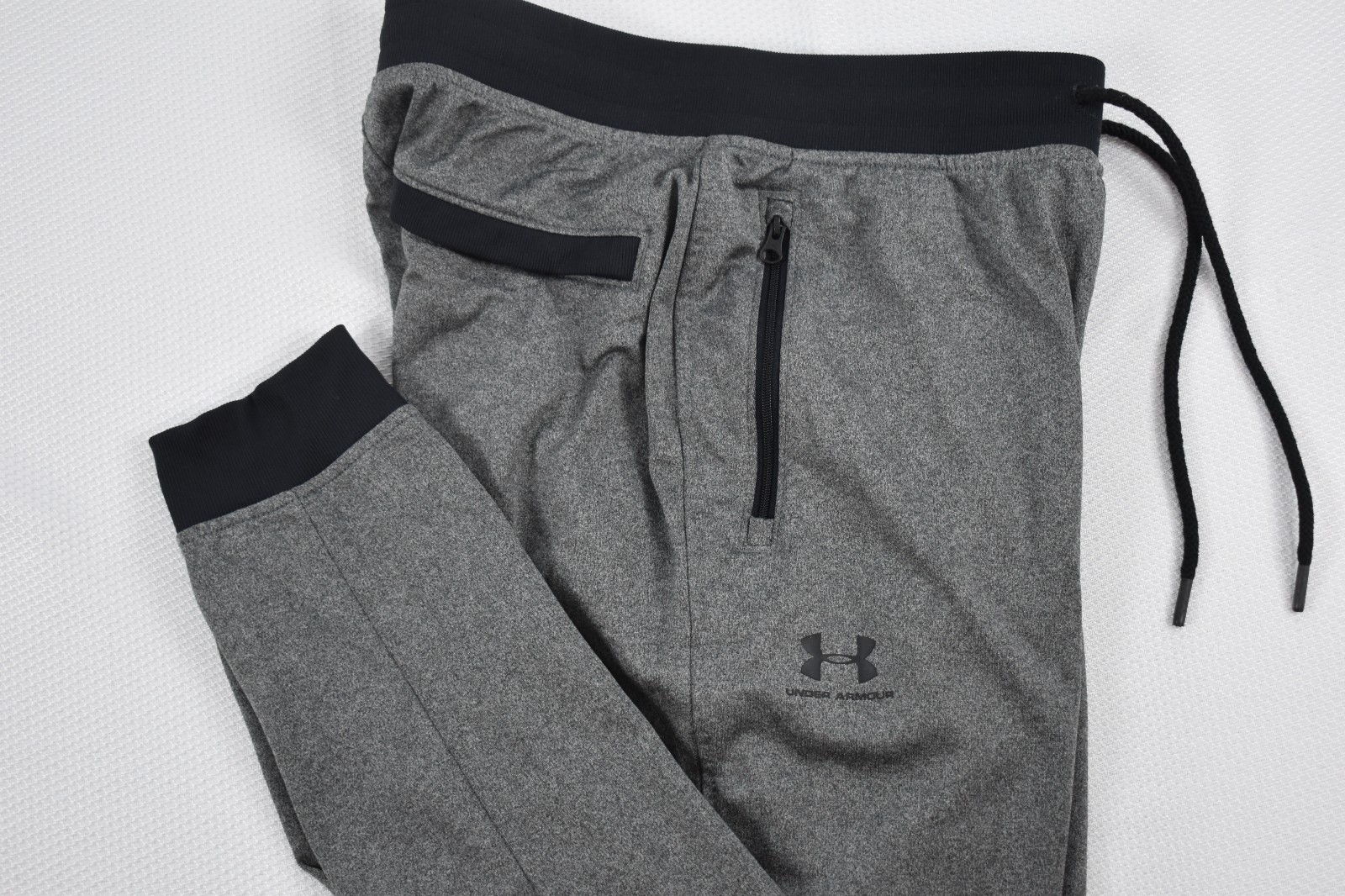 UNDER ARMOUR LOOSE Small Men's Polyester Joggers Black Heather Gray