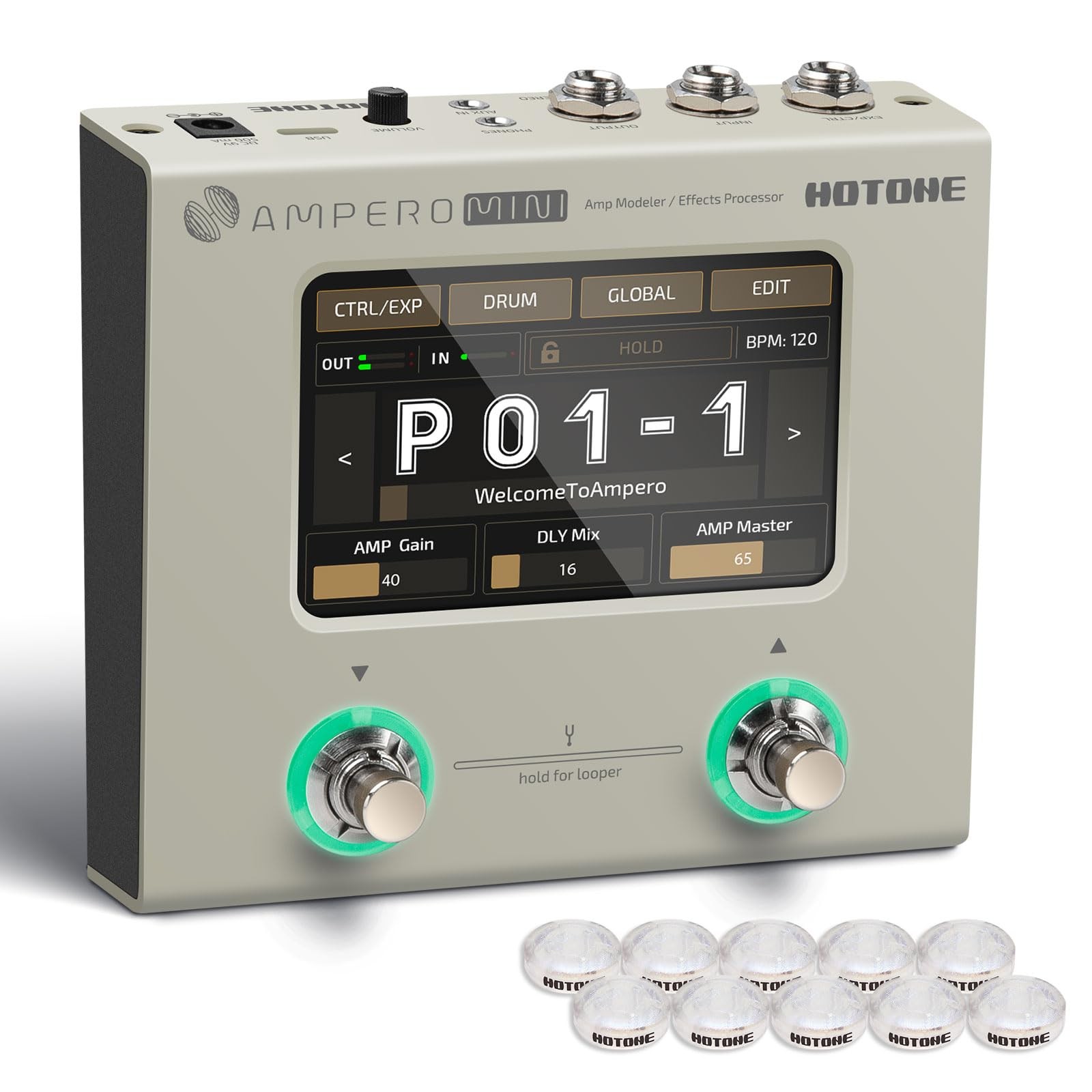HOTONE Multi Effects Processor Pedal Guitar Bass Amp Modeling IR Vanilla