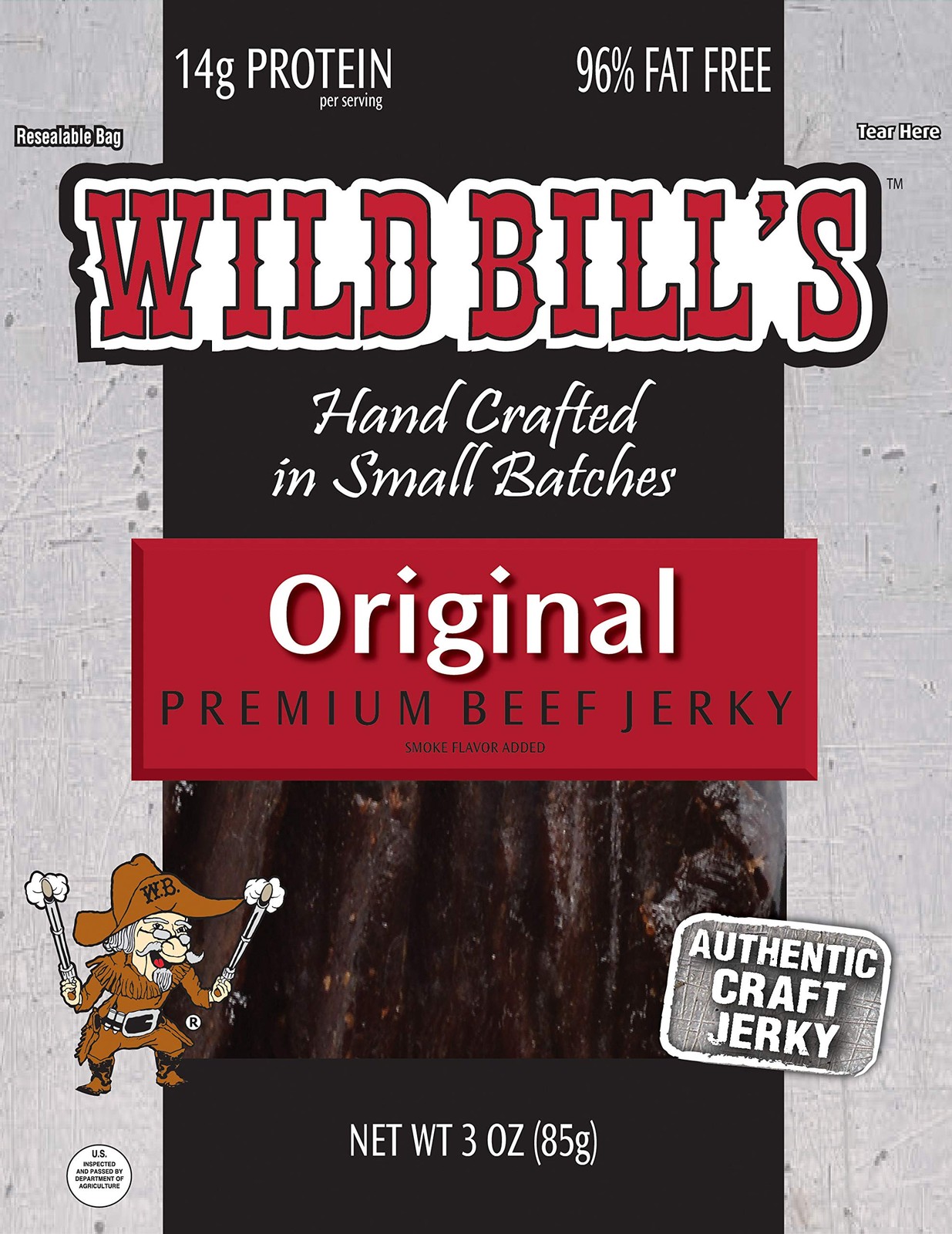 Wild Bill's Hickory Smoked Beef Jerky 3 Ounce Pack ( count)