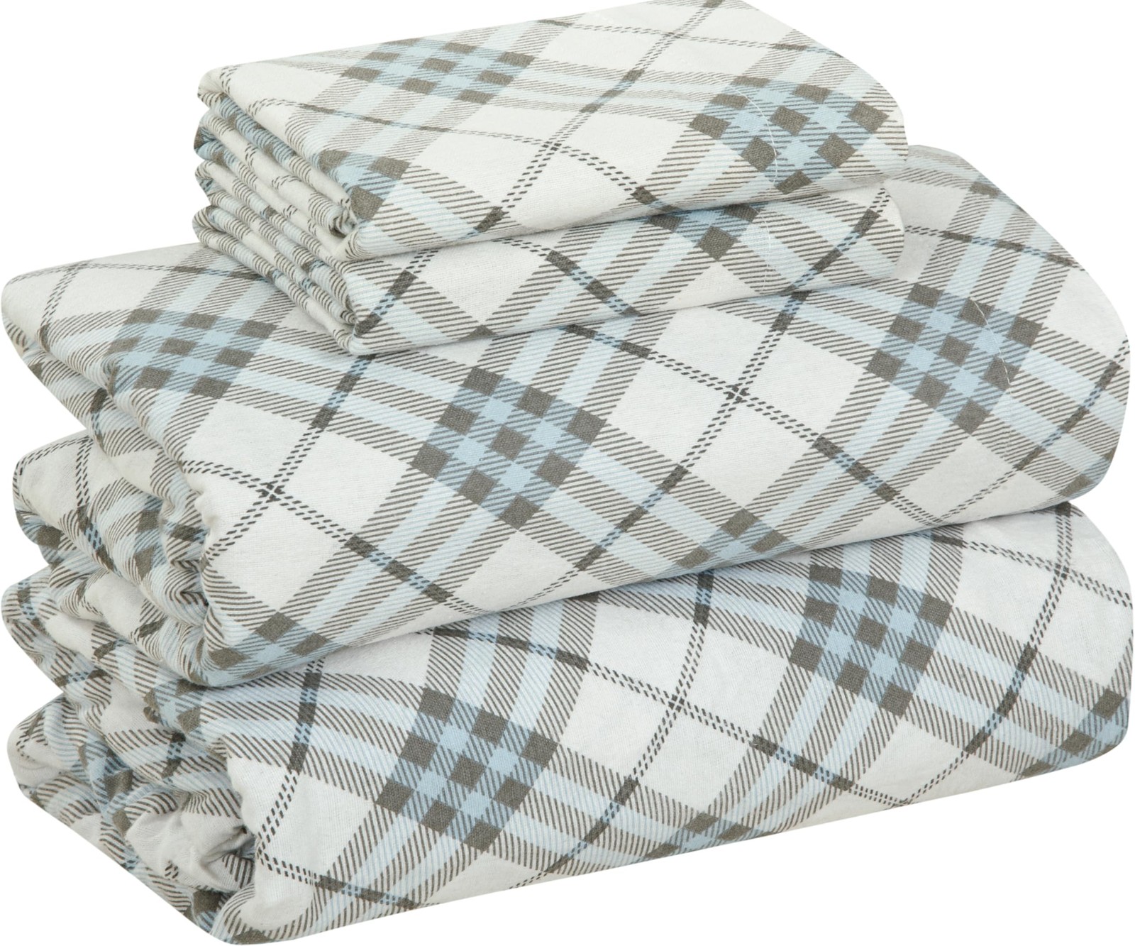 Bliss Casa 4 Piece 100% Cotton Flannel Sheet Set Full - High GSM Deep Pockets, W