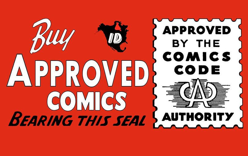 BUY APPROVED COMICS BEARING SEAL 16" HEAVY DUTY USA MADE METAL ADVERTISING SIGN