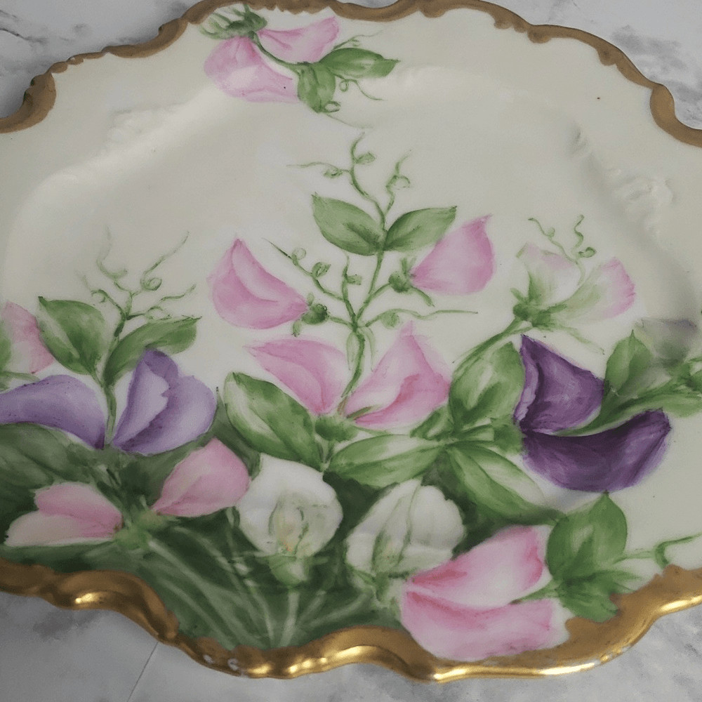 Vintage WG and Company Purple and Pink Limoges Plate