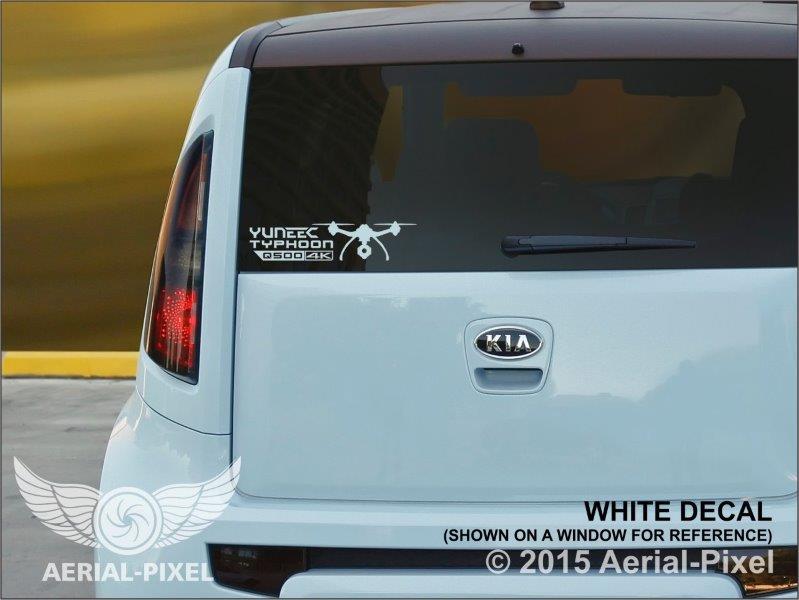 Yuneec Q500 4K Typhoon Window / Case Decal Sticker Quadcopter UAV Drone