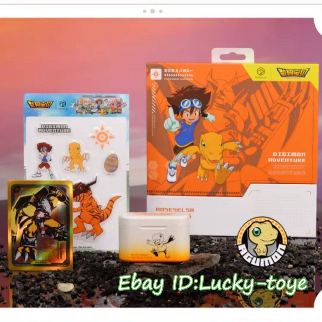 Anime Official Digimon Agumon Clip on Wireless Bluetooth Earphone Gift Box