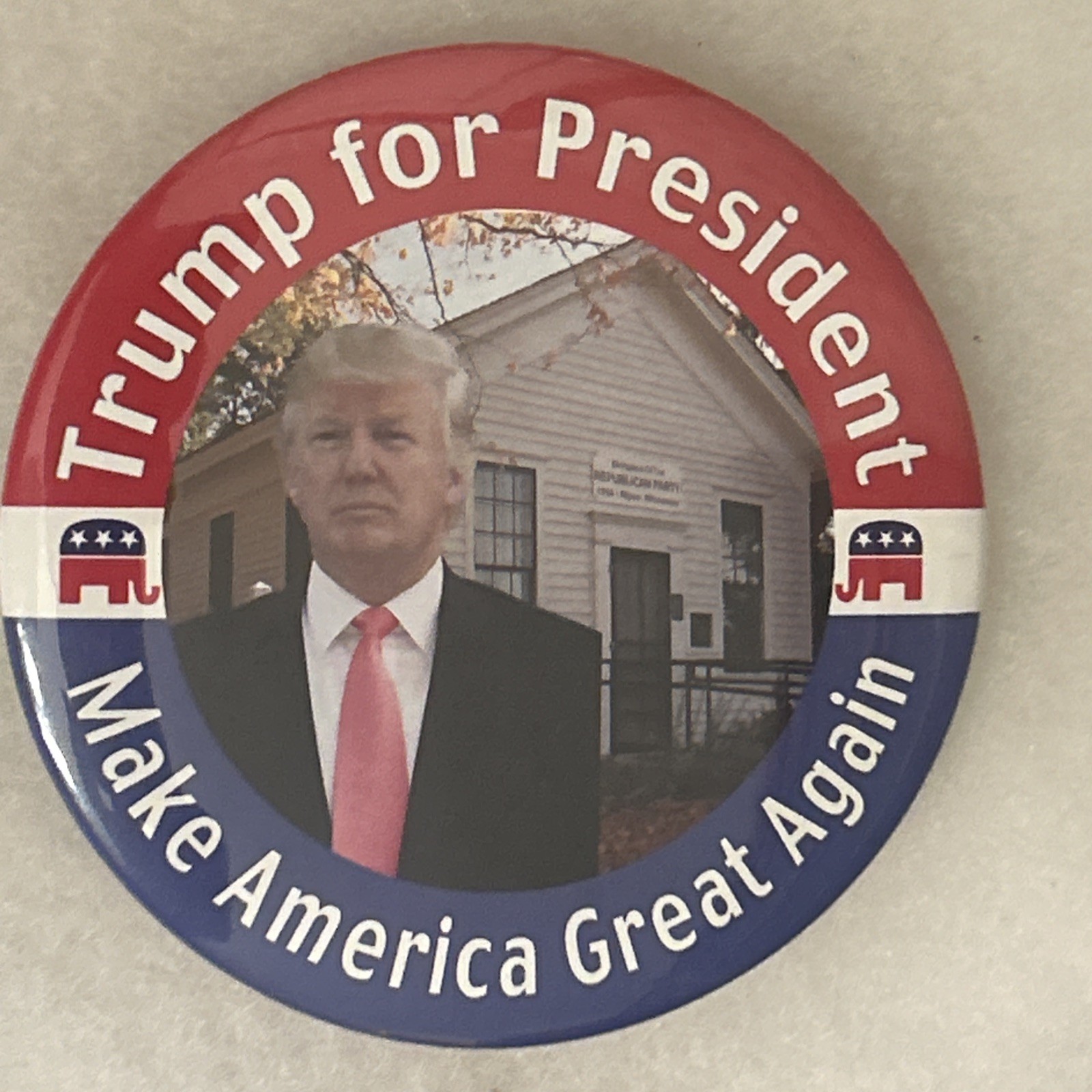 Trump for President Make America Great Again  3” pinback button pin