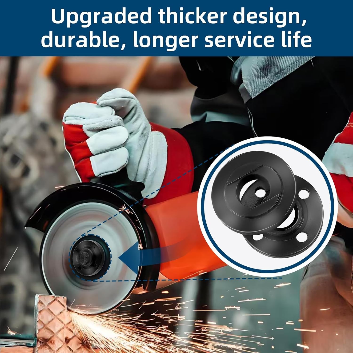 7PCS Angle Grinder Nut & Flange Set - Compatible with Dewalt, Milwaukee, Bosch