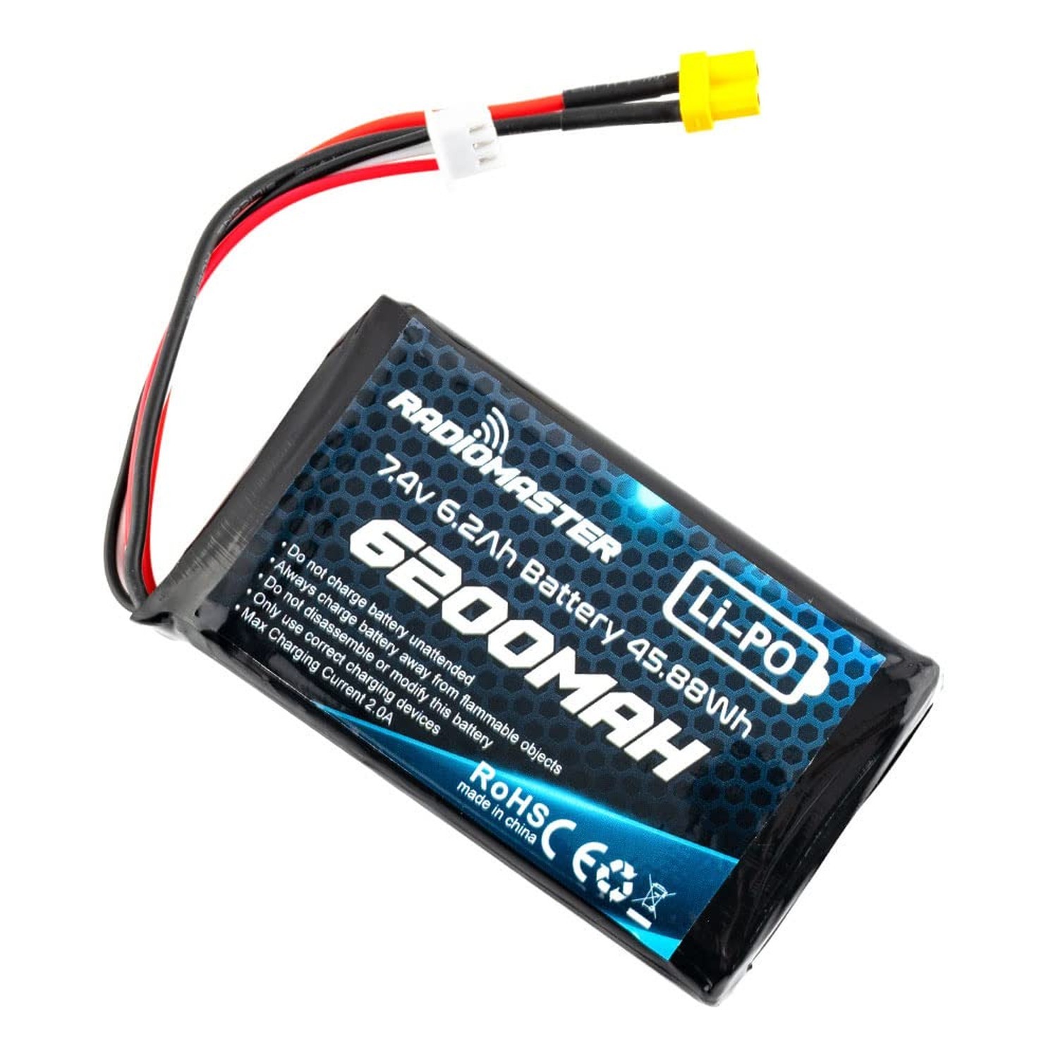 RADIOMASTER SoloGood 7.4V 2S 6200mAh Large Capacity Rechargeable Lipo Battery...