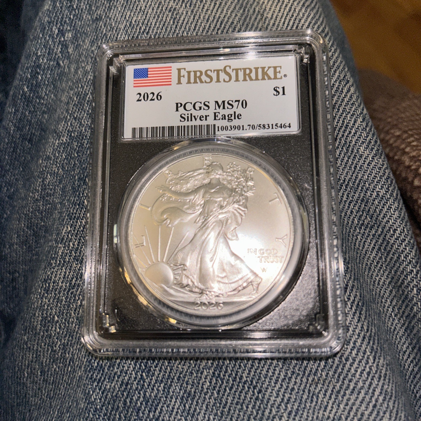2026 $1 American Silver Eagle PCGS MS70 First Strike .999