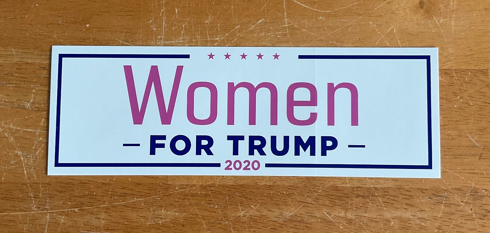 Donald Trump Official 2020 President Campaign Women For Trump Bumper Sticker
