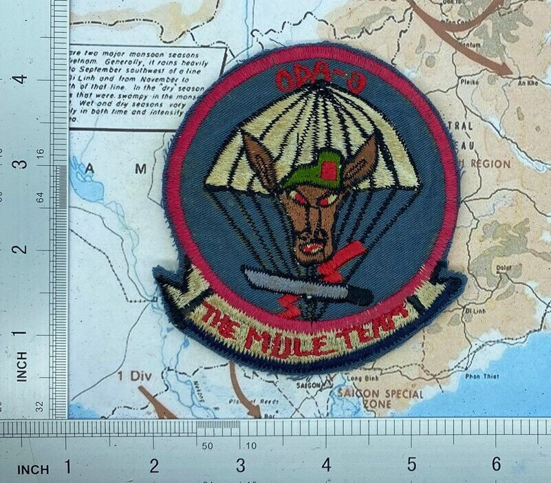 patch , oda 9 , the mule team , oda , ussf , vietnam war patch , t1-444