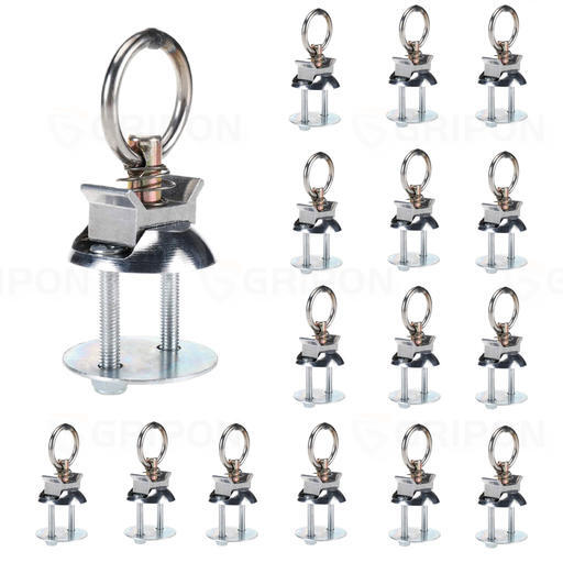 GRIPON (Pack of 16) Bolt on L Track Tie Down Anchor with Backer Plate Tie Down
