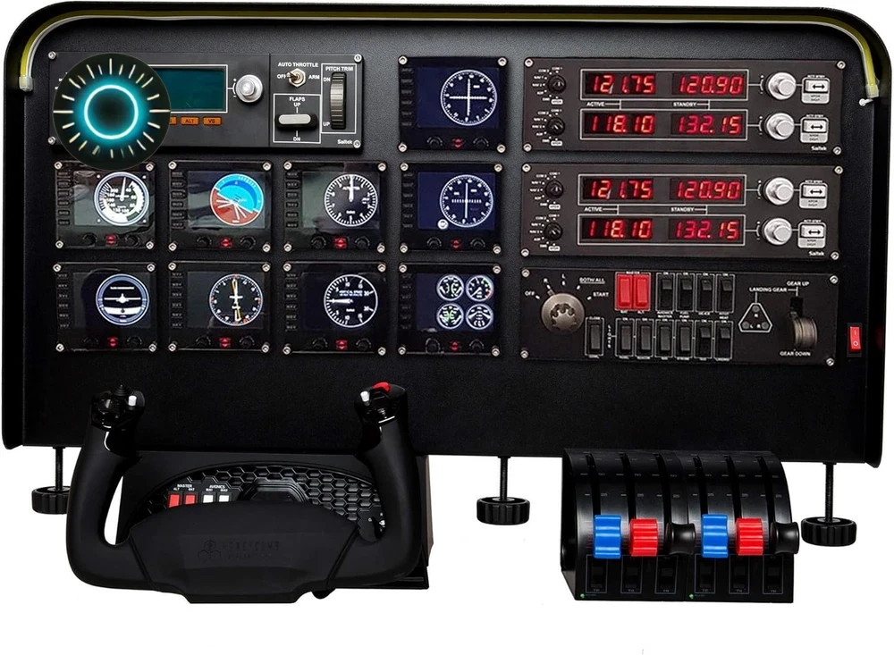 Complete Flight Simulator Cockpit - Compatible with Logitech Saitek Honeycomb