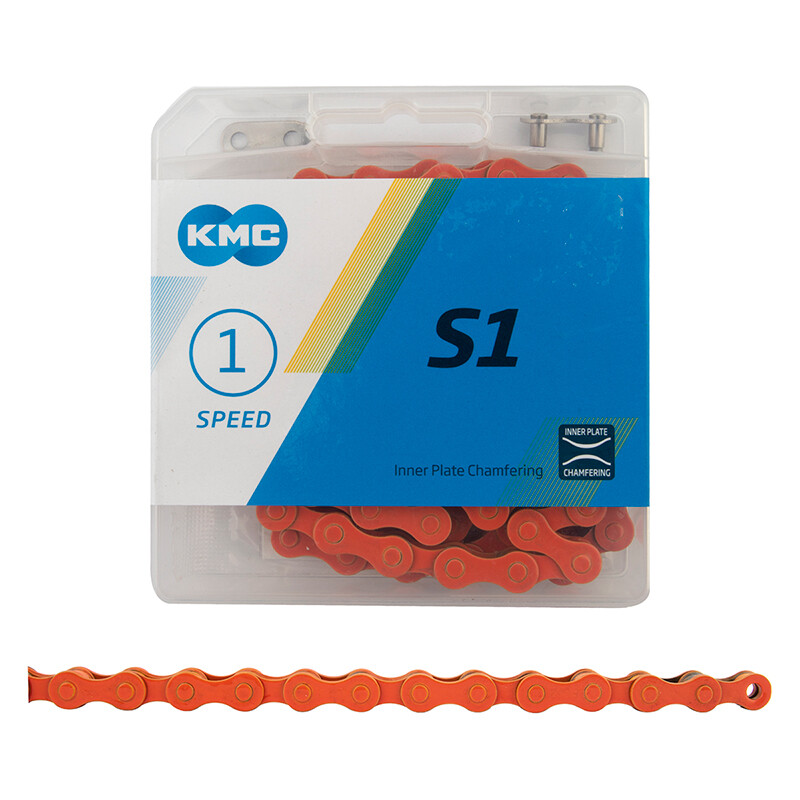 Chain KMC S1 1speed 1/2 x 1/8 Orange 112L