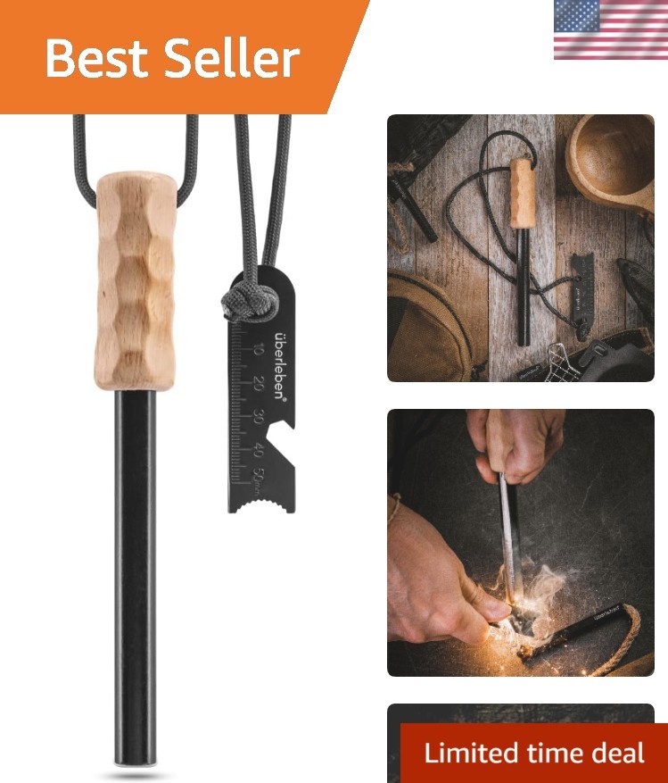 Kräftig Ferro Rod Fire Starter – Up to 20,000 Strikes, Waterproof & Compact