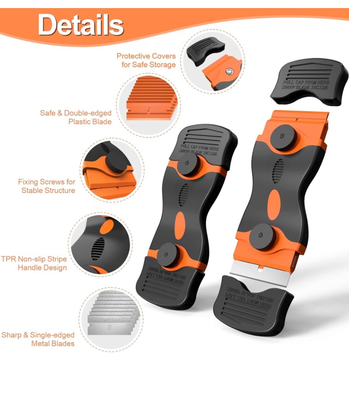 Razor Blade Scraper 2 Pcs Razor Scraper Tool For Removing Label Registration Sti
