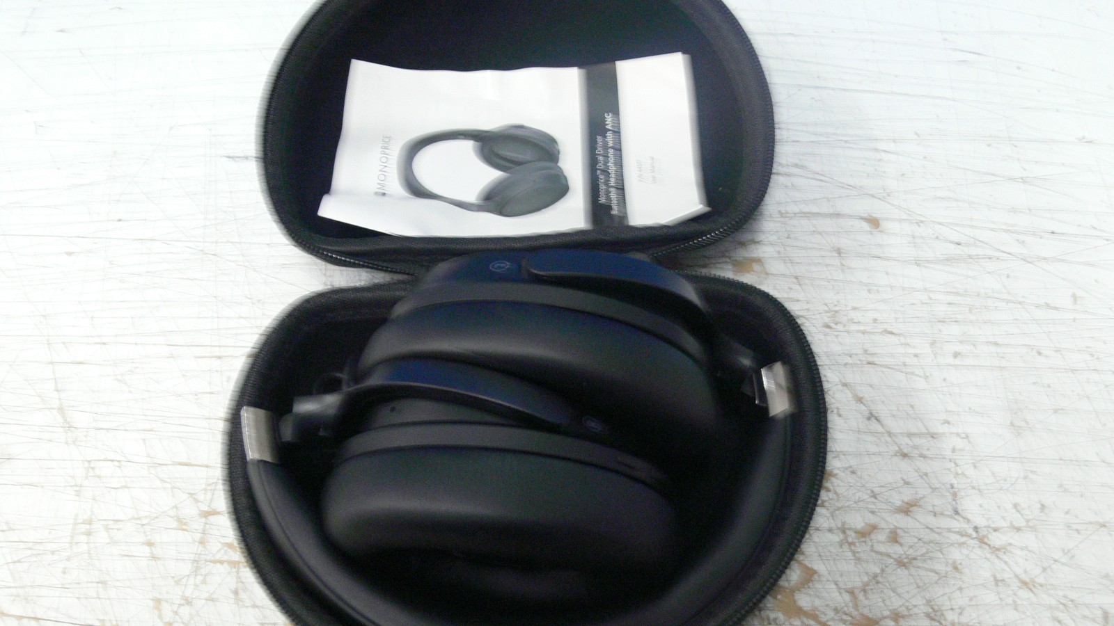 Monoprice Dual Driver Bluetooth Headphone Active Noise Canceling USB-C Charging