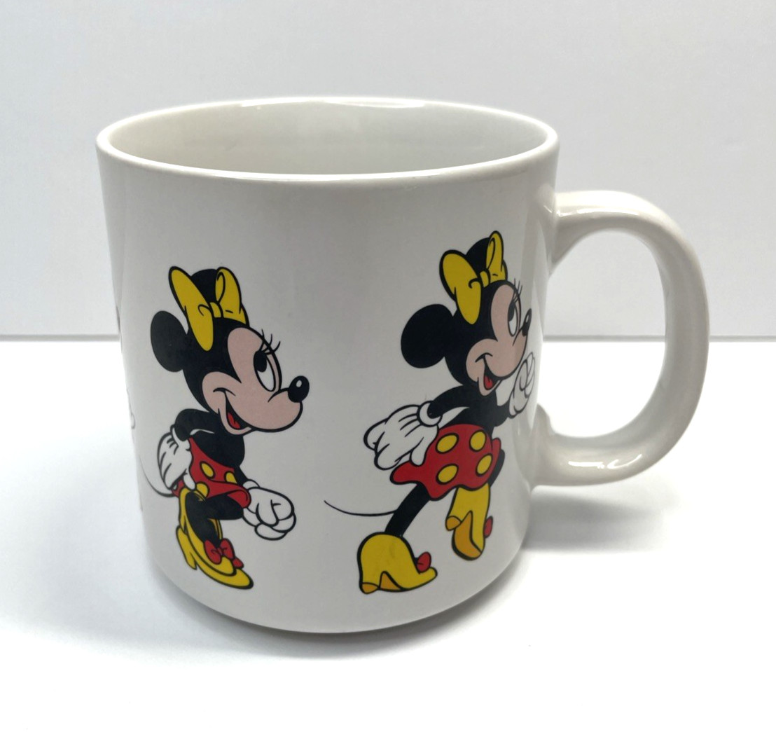 Vintage Disney Minnie Mouse "Walk Around" Ceramic Coffee Mug Cup