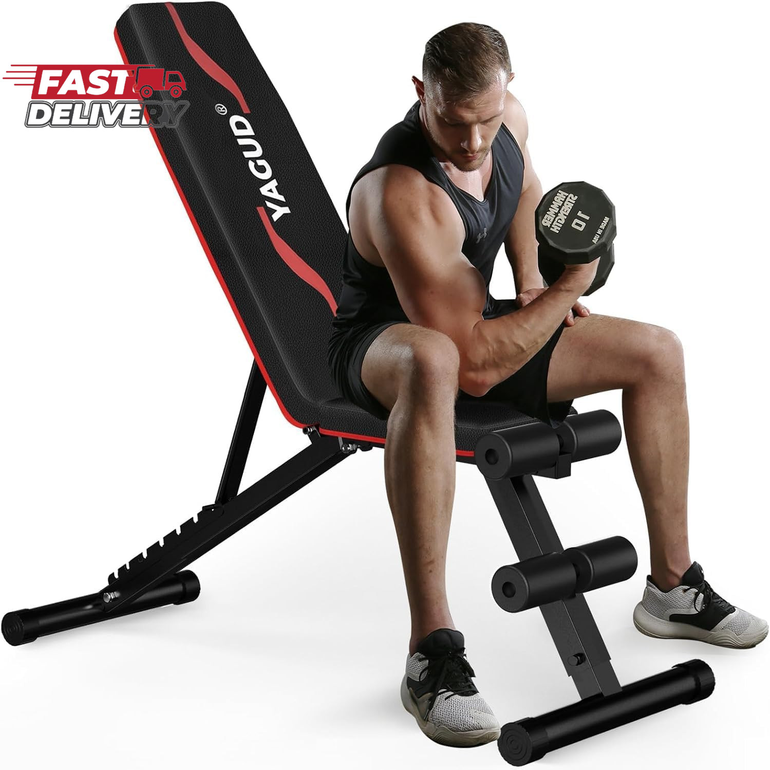 Weight Bench Press, Adjustable Workout Benches for Home Gym Dumbbell Exercise, 8