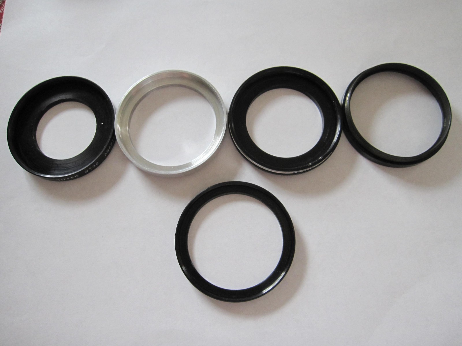 Series VII Metal Camera Filter Adaptor Rings Lot 55mm & 49mm Tiffin Enteco