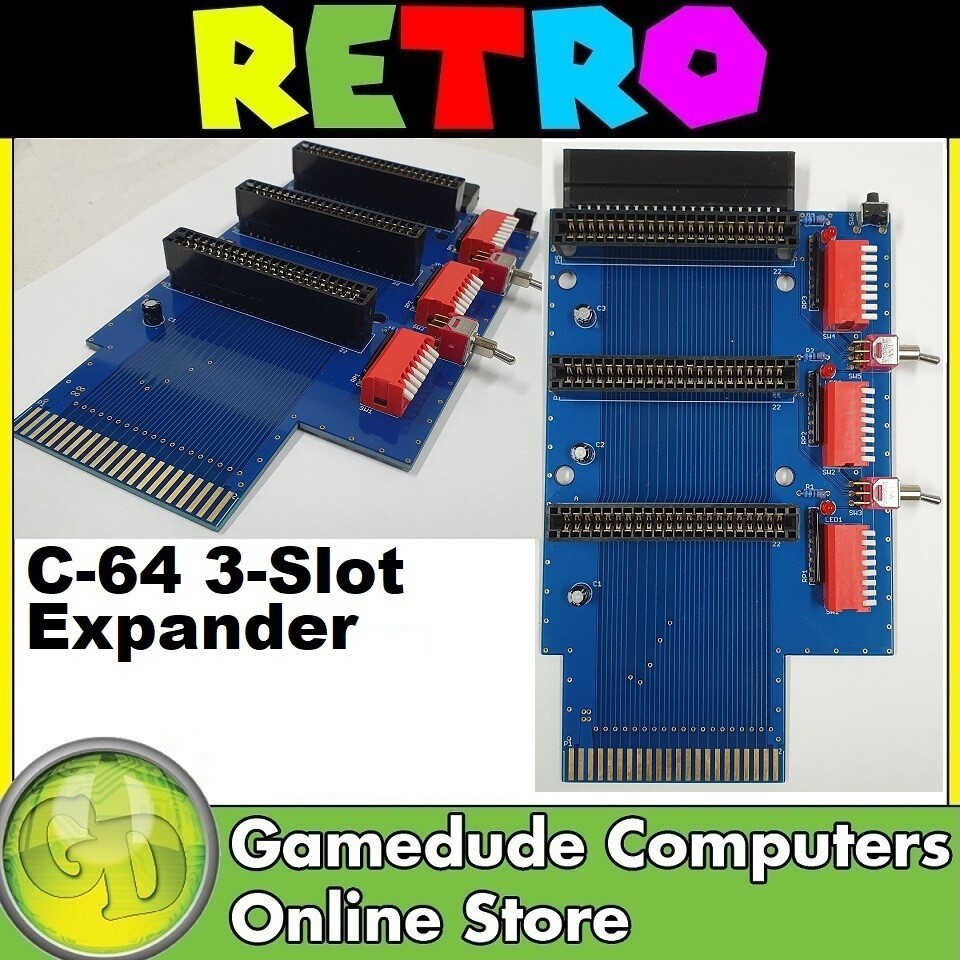 X-Pander 3 Slot Cartridge Port Expander with reset switch C64, C64C, C128 [03]
