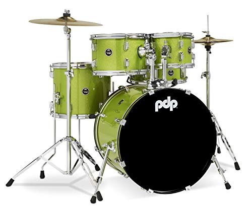 Pacific Drums Center Stage Complete Drumkit, 5 Drum Set, Electric Green...