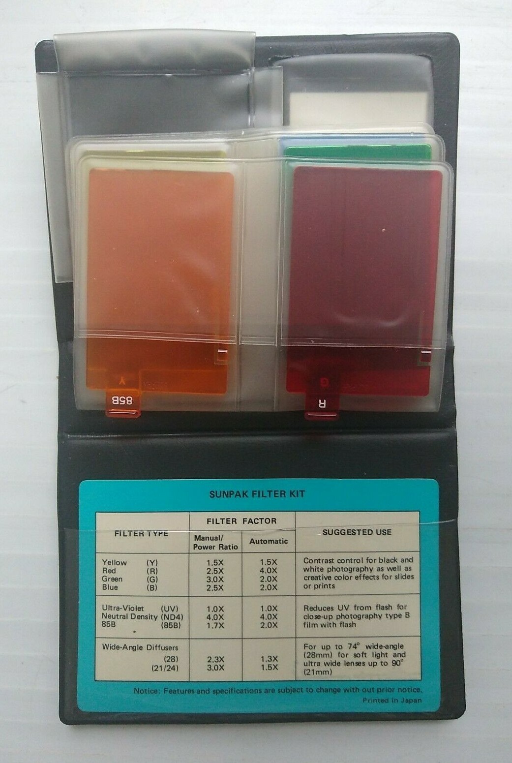 Sunpack Electronic Flash Accessory Filter Kit for Flash Units Incomplete