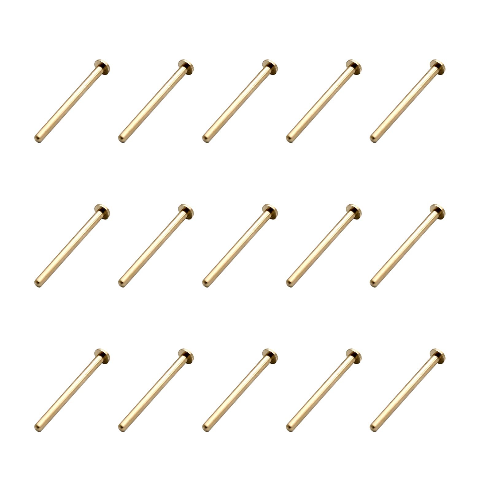 XAOHOME Pegboard Hooks, 15pcs Exclusive Brass 2D x 0.16W x 0.16H in, 15pegs